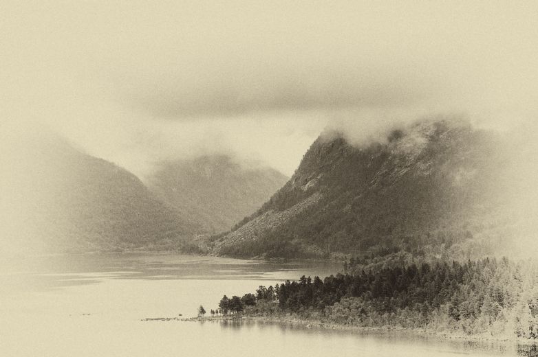 Landscape in sepia