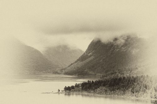 Landscape in sepia