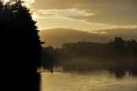Sunset on Lågen-river