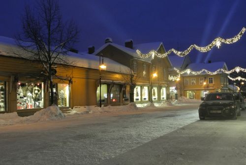 Kongsberg, winter, night
